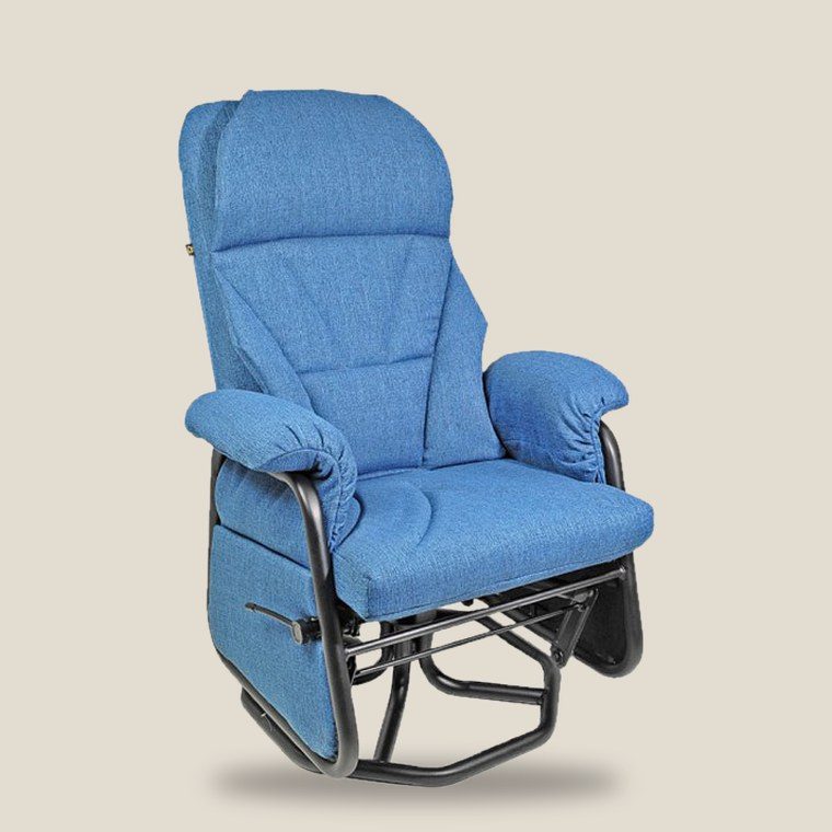 Fauteuil PEL modèle 111619, tissu bleu